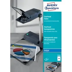 Avery Zweckform Overhead-Folien, A4, einseitig beschichtet, Sensorstreifen auf kurzer Seite, 50 Bogen