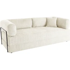 homsy by ana johnson Schlafsofa HOMSY BY ANA JOHNSON "Folda Dauerschläfer, B: 206 cm, Liegefl. 181x198 cm", beige, B:206cm H:72cm T:94cm, Sofas, Schlafsofa, mit Bett-/Schlaffunktion, inkl. 1x Zierkissen, Tonnentaschenfederkern