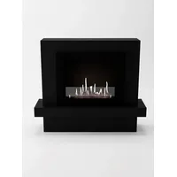 GLOW FIRE Echtfeuer-Dekokamin Larvik Ethanol Kamin, Bioethanol Kamin mit 3h Brenndauer, Heizleistung bis 2 kw schwarz
