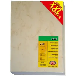 Sigel Designpapier Marmor A4 90g/qm VE=10x250 Blatt beige