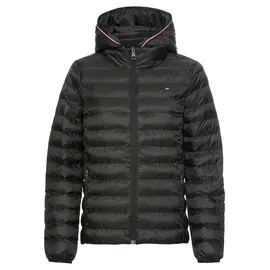 Tommy Hilfiger Damen, Daunenjacke Padded Global Stripe Jacket mit Kapuze, schwarz, (Black), XS - XS