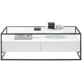Casavanti Couchtisch Evora Weiß Holz 120 x 40 cm