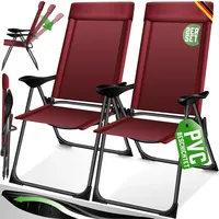 Kesser KESSER® 2er Set Gartenstuhl Hochlehner Alu Klappstuhl 7-Fach