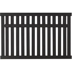 Gartenzaun PLUS "Country", schwarz, H:96cm L:150cm, Holz, Stahl, Zaunelemente, Höhe: 96 cm, Gesamtlänge: 4,86 bis 23,94 m, zum Einbetonieren