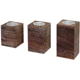 Mendler Teelichthalter HWC-C58 Holz Braun