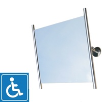 Kippspiegel Hilfsmittel Für Senioren mit Seitenrhamen aus Edelstahl Bad 60x60 cm