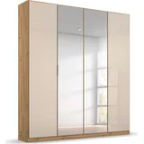 Rauch »Kleiderschrank Schrank Garderobe KOLUNA mit Glastüren und Spiegel«, inkl. 2 Innenschubladen sowie extra Einlegeböden MADE IN GERMANY beige