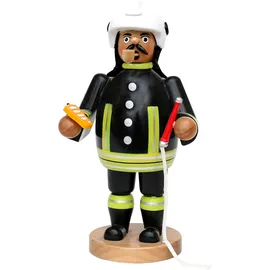 Dekohelden24 Holz Räuchermann/Räuchermännchen als Feuerwehr, L/B/H: 12 x 9,5 x 22 cm.