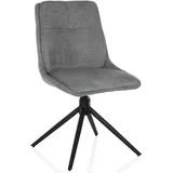 hjh living Polsterstuhl Tarviso I Polyester grau drehbar