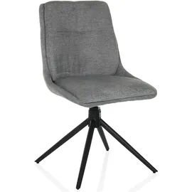 hjh living Polsterstuhl Tarviso I Polyester grau drehbar