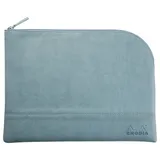 Rhodia Rhodiarama Etui Kunstleder Reißverschluss, 21x28 cm Wassergrün 116735C