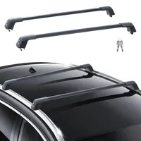 Vevor Dachträger Universal Dachgepäckträger Alu Querträger 90 kg Tragkraft, passend für erhöhte Seitenschiene mit Lücke, passend Innenabstand des Dachbalkens 104-110 cm