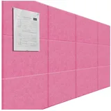 Mutig Akustikplatte Quadratische Akustikplatten Selbstklebend, (Schallabsorber Schallschutz mit Hochdichte Wandfliesen Schalldämmung, 30x30x0.9cm,12 Stück für die Wand Decke Tür vom Studio Büro), Schalldämmung und Wanddekoration rosa