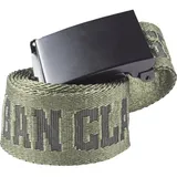 URBAN CLASSICS Gürtel Jaquard Logo Belt Polyester Oliv 120