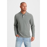 Beachtime Langarm-Poloshirt, Shirt mit Polokragen und Knopfleiste aus Baumwoll-Piqué, Gr. XXXL (64/66), grau, , 63224934-XXXL