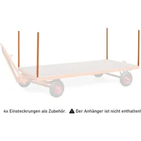 ROLLCART 4x Einsteckrungen für Industrieanhänger als Zubehör