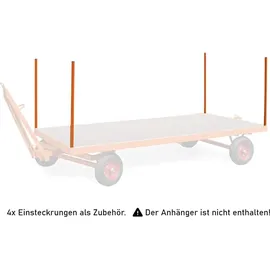 ROLLCART 4x Einsteckrungen für Industrieanhänger als Zubehör