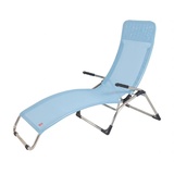 JANKURTZMÖBEL Fiam Samba Terrassenliege 142 x 63 x 107 cm meerblau klappbar
