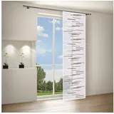 Happy Home Gerster Vorhang SHIRLEY Flächenvorhang mit Technik, transparent, braun|weiß