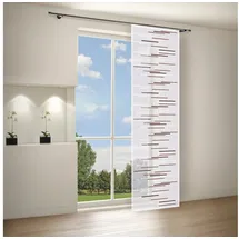 Happy Home Gerster Vorhang SHIRLEY Flächenvorhang mit Technik, transparent, braun|weiß