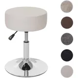 Mendler Hocker HWC-C22 Kunstleder Ø 35 cm Creme