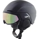 Alpina ALTO QV - Skihelm mit Visier - 59-63cm black matt (cobalt-green)