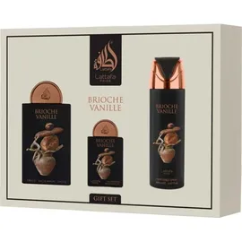 Lattafa Brioche Vanille Eau de Parfum 100 ml + Eau de Parfum 20 ml + Deo Spray 200 ml Geschenkset