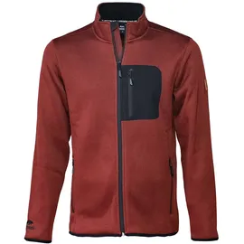 Forsberg warme Strickjacke mit Brusttasche / bordeaux / XXL