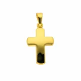 Adelia ́s Kettenanhänger Kreuzanhänger 333 Gold (8K), Goldanhänger Kreuz goldfarben