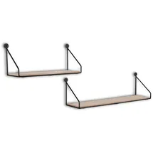 Mirrors and More Wandregal 2er Set schwarz