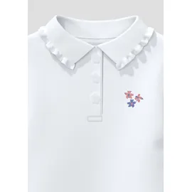 s.Oliver Body mit gerüschtem Polokragen - weiß - 92