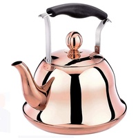 Flötenkessel Wasserkessel Induktion 2 Liter Induktion/Gasherd Top Tee Topf Kupfer Teakholz Teekanne Maker Wasser Kochen