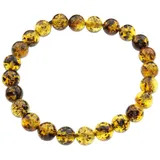 Ostsee-Schmuck Armband Kugel 8 mm grün 19 cm