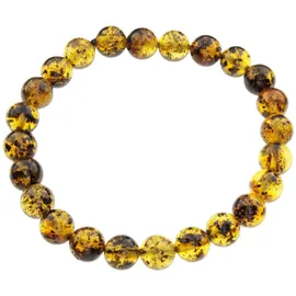 Ostsee-Schmuck Armband Kugel 8 mm grün 19 cm