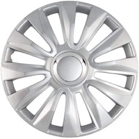 PETEX Satz 14 Zoll Avalon Pro silber Radblenden RB539314 Radzierblende Größe 2-fach lackiert mit Chromring Material: ABS in Box, - 4-er Set