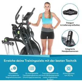 Skandika Crosstrainer CardioCross Carbon Champ mit Matte