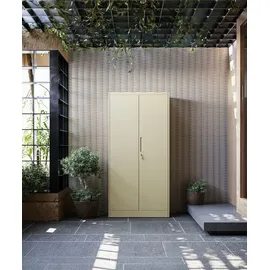 Jan Nowak Metallschrank Büroschrank 185 x 90 x 45 cm Beige
