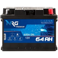 NRG Premium Autobatterie 12V 64Ah ersetzt 55AH 56AH 60AH 61AH 62AH 63AH Batterie
