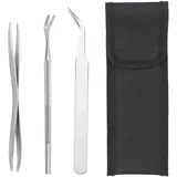 Zeckenzange Set 3-teilig mit Aufbewahrungstasche – Edelstahl Zeckenpinzette, Zeckenhaken & Zeckenentferner für Hund, Katze & Mensch – Präzise, rostfrei, sicher & hygienisch für Haustiere und Familie