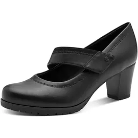 Jana Damen Pumps Vegan mit Klettverschluss, Schwarz (Black), 37 EU