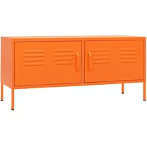 vidaXL TV-Schrank Lowboard 105x35x15 cm Orange Metall
