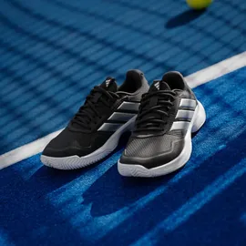 adidas GameCourt 3 Schwarz/Silber Metallic/Weiß 44