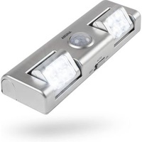 Greate LED-Unterbauleuchte 16,2 cm, kaltweiß, Bewegungsmelder, Batterie, silber