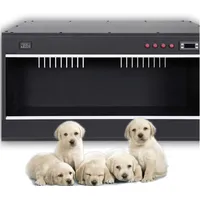LSBHPPD Inkubator Katzen Hunde,intelligente Wärmebox mit konstanter Temperatur,Inkubator Jungtiere,großer Brutkasten Hunde, Welpeninkubator mit Heizung,für Welpen,alle Anderen Tiere,Black-80x50x50cm