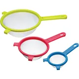 KitchenCraft Colourworks Feines Sieb-Set aus Edelstahl, 3-Teilig