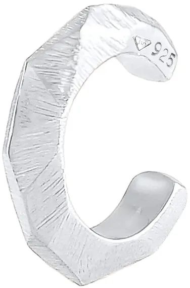 Elli Earcuff Klemme Single Facettiert Look 925 Silber Earcuffs   Damen 