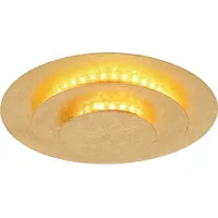 GLOBO LED-Deckenleuchte Heda Goldfarben max. 18 Watt Deckenlampe