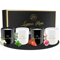 Luana Rose Duftkerze 70 g gold/pink/türkis