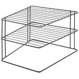 Metaltex Palio Lava Eckschrankeinsatz 2-Etg 25x25x19cm TouchTherm ,Schwarz,3 PIANI