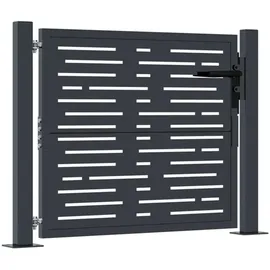 vidaXL Gartentor 105 x 80 cm Anthrazit/Stahl